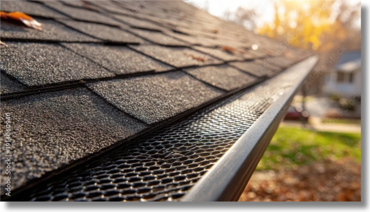Gutter guard leaf protection installation in Hampden Maine